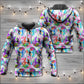 Guitar Color Mix Artistic Hoodie For Musicians Outdoor Activities And Creative Gift Ideas