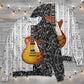 Bass Guitar Musician Black And White Sweater For Holidays Parties And Comfortable Everyday Wear
