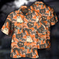 Halloween Cat Hawaiian Shirt Front Pattern View For Vacation Style