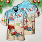 Christmas Santa Play Beach Hawaiian Shirt Design Detail For Beach Days And Holiday Travel