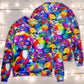 Colorful Rainbow Cat Sweater For Animal Inspired Style Events And Comfortable Daily Wear