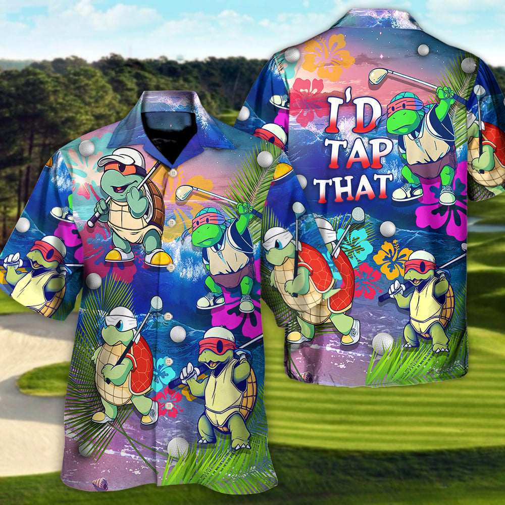 Funny Golf Turtle Beach Hawaiian Shirt For Resort Trips, Coastal Parties, And Warm Weather Style