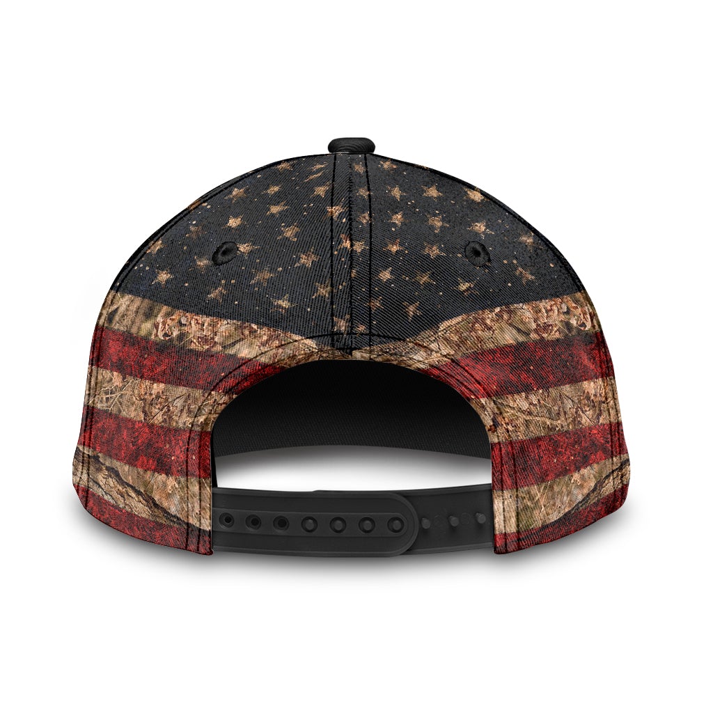 Hunting Deer American Flag Classic Cap For Vacation Style Outdoor Activities And Daily Comfort