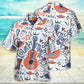 Guitar Country Music Festival Elements Hawaiian Shirt Artwork Detail For Tropical Trips And Casual Outings