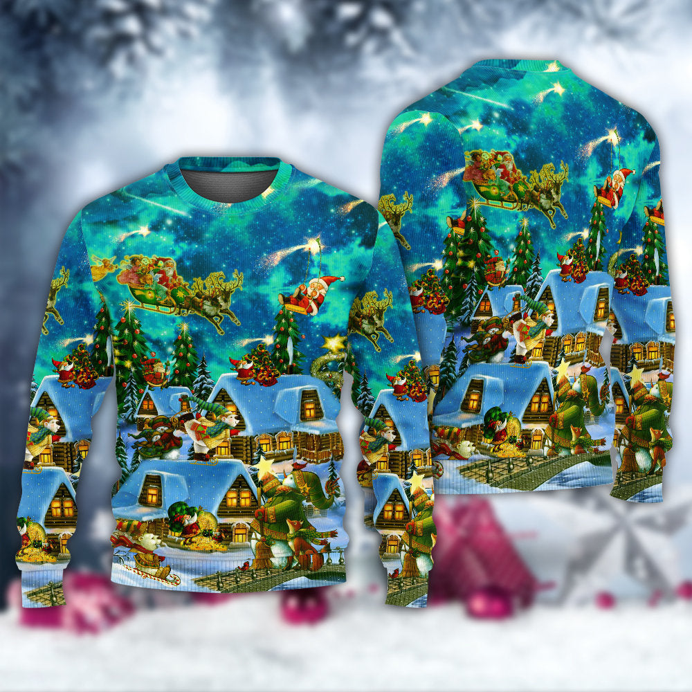 Christmas Magical Night Holiday Sweater For Winter Celebrations Family Events And Relaxed Seasonal Styling