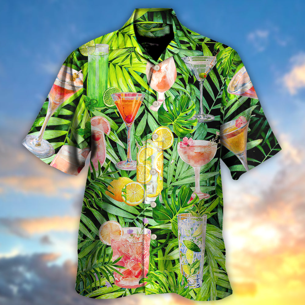Tropical Cocktail Classy Summer Hawaiian Shirt For Coastal Adventures And Warm Weather Wear