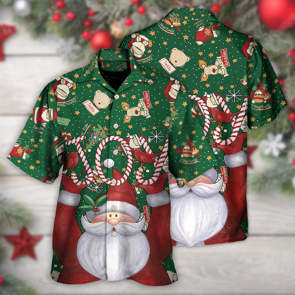 Christmas Santa Hawaiian Shirt Relaxed Style View For Summer Travel