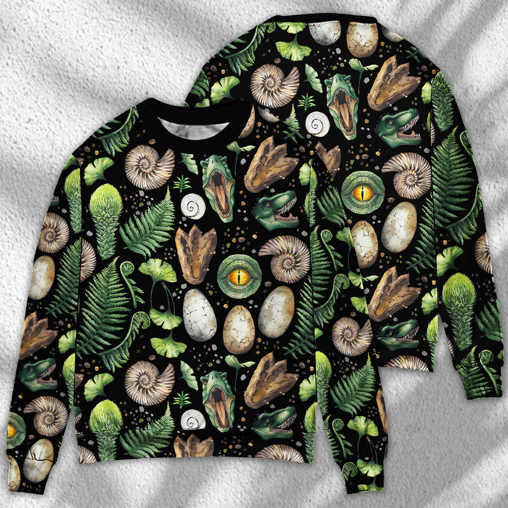 Dinosaur Abstract Pieces Black Sweater For Animal Lovers Casual Wear Holidays And Thoughtful Gifting
