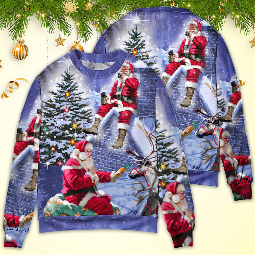 Christmas Santa Story Night Xmas Is Coming Sweater For Family Gatherings Winter Travel And Everyday Seasonal Comfort