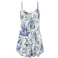 Ocean Life Vintage Sailboat Map V-Neck Sleeveless Cami Dress For Beach Trips And Relaxed Vacation Style