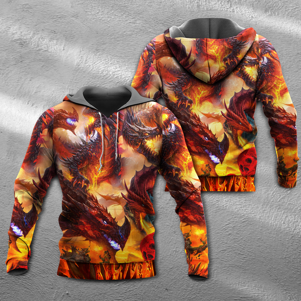 Red Dragon Skull Fire Hoodie For Alternative Outfits Travel And Distinctive Casual Wear