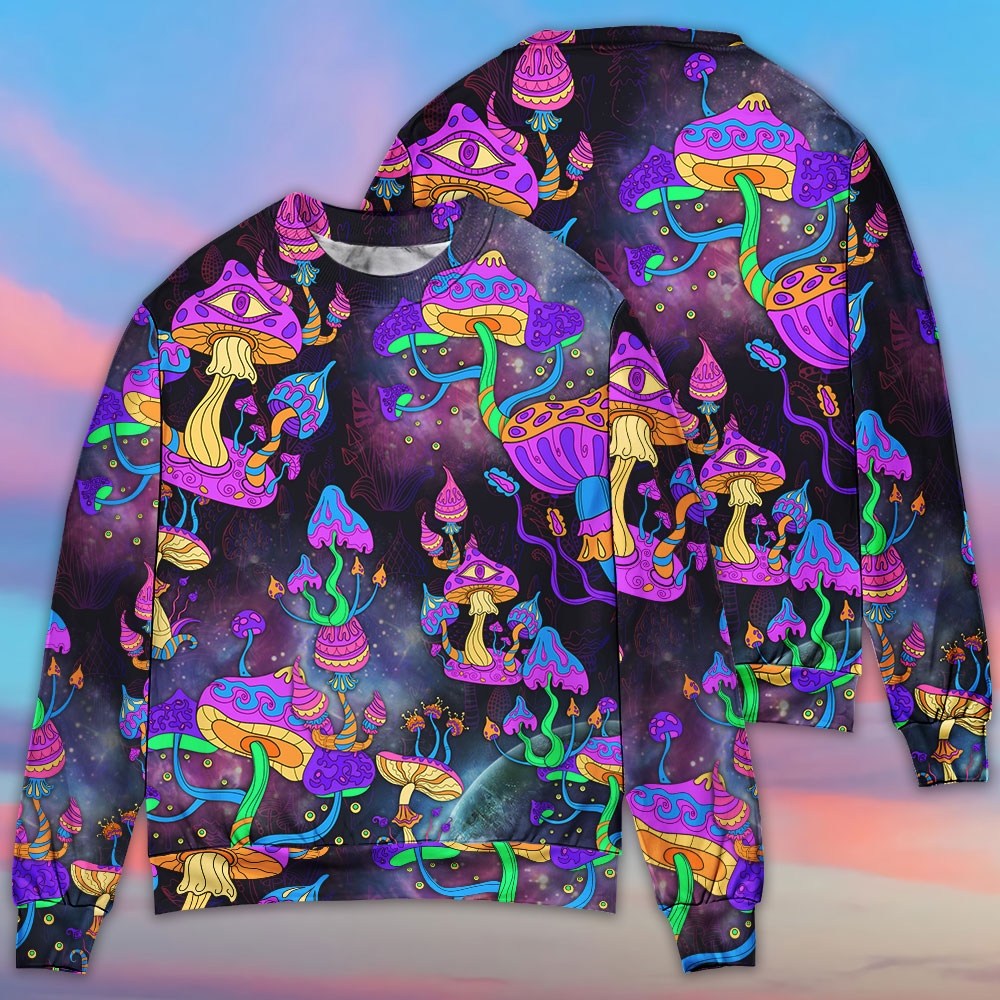 Hippie Mushroom Sweater For Festival Adventures Vacations And Relaxed Daily Styling