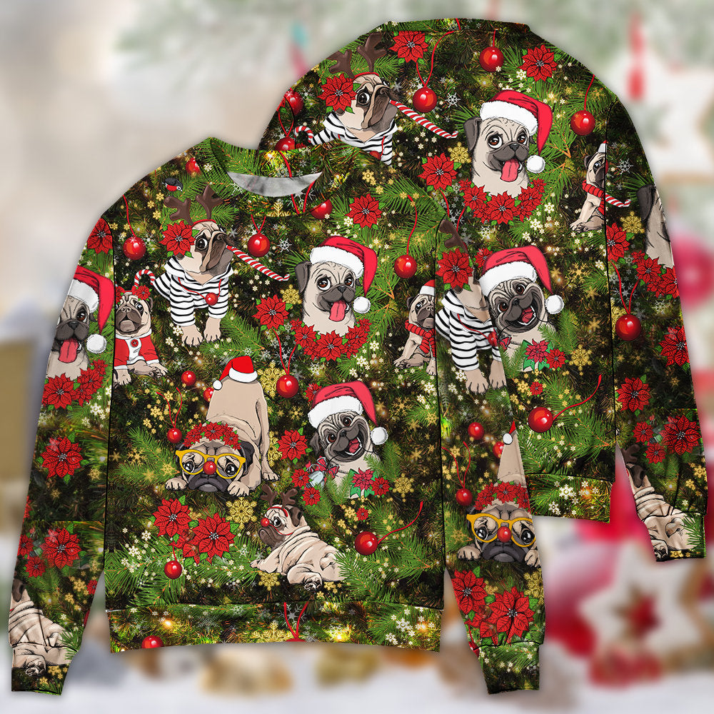 Christmas Merry Little Pugmas Sweater For Festive Parties Family Photos And Comfortable Seasonal Wear