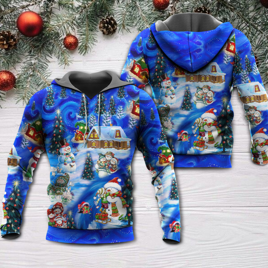 Christmas Snowman Chill Friends Hoodie For Festive Celebrations Seasonal Trips And Relaxed Winter Wear