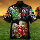 Casino Animals Gathered Craps Table Hawaiian Shirt Collar And Front View For Resort Wear