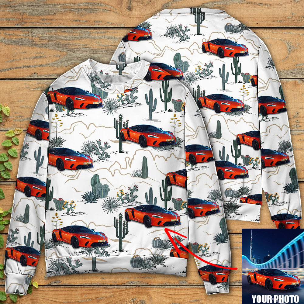 Desert Mountains Cactus Landscape Sweater For Casual Gatherings Holidays And Everyday Comfort
