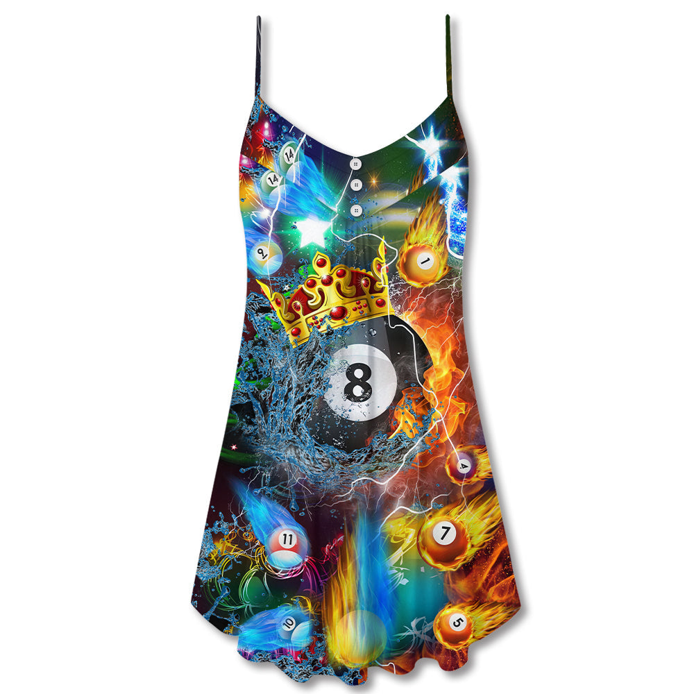 Christmas Billiard Fire Merry V-Neck Sleeveless Cami Dress For Festive Events And Casual Summer Styling