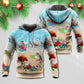 Santa Beach Christmas Fun Hoodie For Festive Days Casual Adventures And Thoughtful Seasonal Gifting