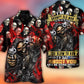 Dark Western Red Skull Smoke Lighting Hawaiian Shirt Artwork Detail For Resort Trips And Outdoor Activities