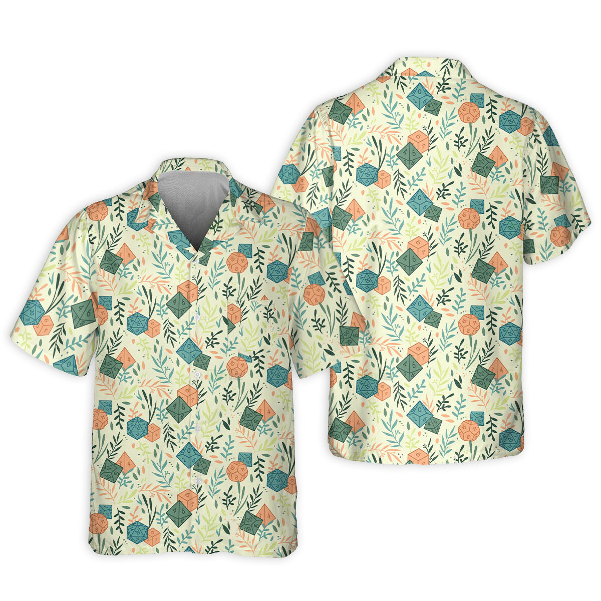 Fantasy Role Dice Hawaiian Shirt Artwork View For Resort Wear
