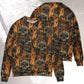 Skull Dark Fire Abstract Sweater For Alternative Outfits Seasonal Events And Everyday Comfort