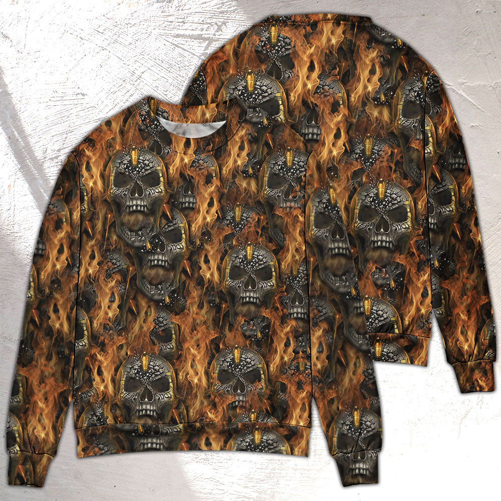 Skull Dark Fire Abstract Sweater For Alternative Outfits Seasonal Events And Everyday Comfort