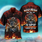 Skull Cowboy Hawaiian Shirt Print Closeup For Weekend Trips