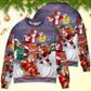 Christmas Having Fun With Santa Gift Sweater For Holiday Travel Winter Outings And Cheerful Gift Giving