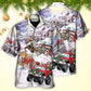 Festive Christmas Hawaiian Shirt Artwork View For Tropical Vacations