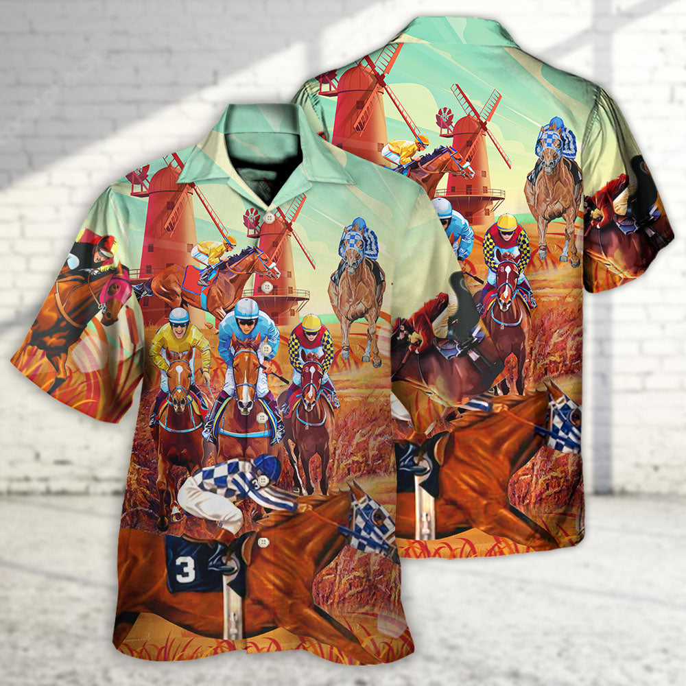 Horse Runs Fast Hawaiian Shirt Artwork View For Coastal Escapes And Resort Style