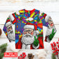 Hippie Santa Christmas Long Sleeve Pajamas Set For Holiday Bedtime And Cozy Home Wear