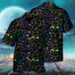 Neon Colorful Magical Cat Playing Kitten Hawaiian Shirt For Summer Events And Casual Outdoor Wear