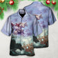Dark Christmas Santa Battle Hawaiian Shirt Design View For Casual Summer Styling