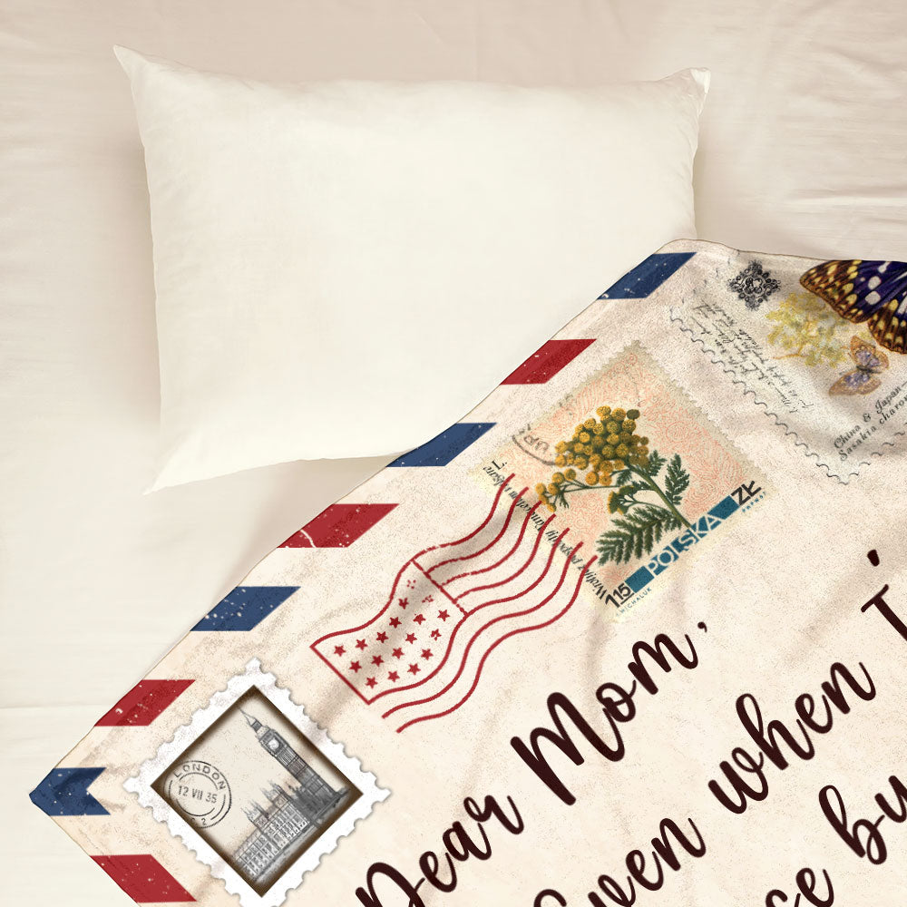 Dear Mom Daughter Love Letter Flannel Blanket For Cozy Bedroom Sofa Decor