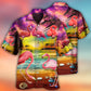 Tropical Summer Flamingo Paradise Hawaiian Shirt Artwork View For Tropical Vacations
