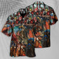 Colorful Horse Racing Hawaiian Shirt Artwork View For Coastal Escapes And Resort Style