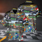 High Speed Racing Car Hawaiian Shirt With Detailed Graphic For Island Holidays Summer Parties And Casual Outdoor Wear