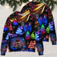 Christmas Neon Santa Snowman Sweater For Holiday Parties Family Gatherings And Seasonal Gift Giving