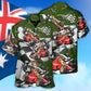 Australian Kangaroo Racing Car Hawaiian Shirt Artwork View For Coastal Travel