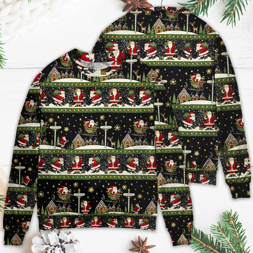 Christmas Santa Claus Big Night Sweater For Festive Family Events Casual Wear And Holiday Gift Giving