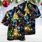 Neon Cocktail Christmas Drinking Hawaiian Shirt Artwork View For Weekend Travel And Beach Style