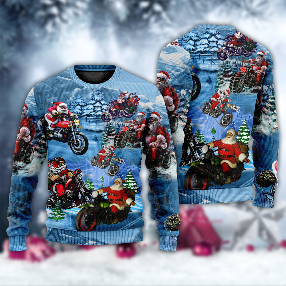 Christmas Driving With Santa Claus Sweater For Holiday Parties Family Gatherings And Seasonal Gift Giving