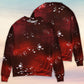 Music Notes Blurry Lights Dark Red Sweater For Live Events Travel And Relaxed Creative Outfits