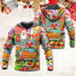 Hippie Christmas Santa Peace Bus Hoodie For Holiday Parties Weekend Outings And Cheerful Gift Giving