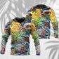 Hippie Colorful Turtle Peace Hoodie For Beach Trips Weekend Outings And Relaxed Streetwear