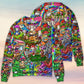 Hippie Mushroom Music Sweater For Festival Adventures Vacations And Relaxed Daily Styling