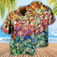 Beach Starfish Seashells Coastal Hawaiian Shirt For Summer Vacation And Beach Travel