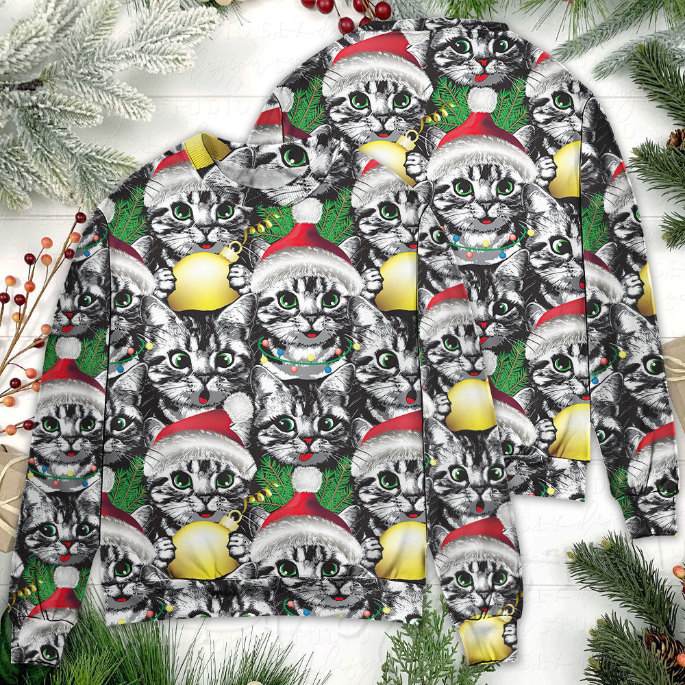 Christmas Meowy Xmas Cat Sweater For Seasonal Parties Cozy Gatherings And Thoughtful Holiday Gifts