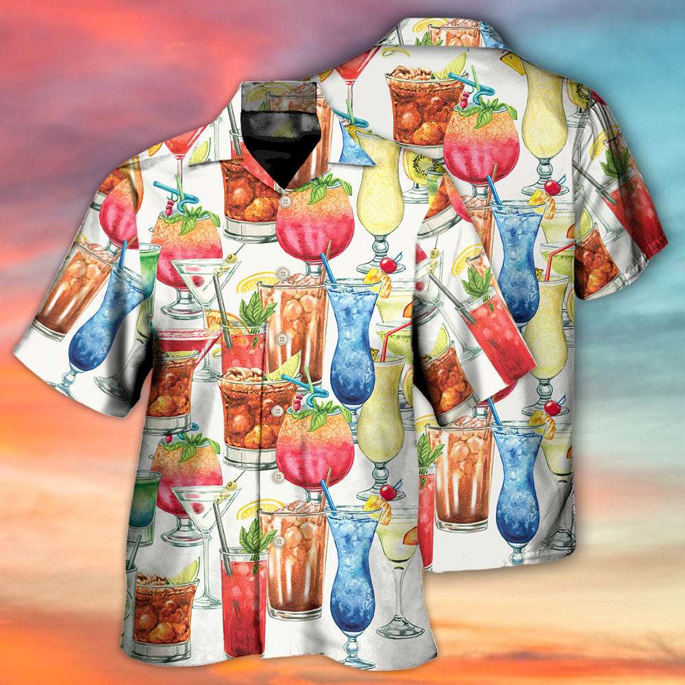 Cocktail Packed Drink Hawaiian Shirt Design Detail For Beach Days And Holiday Travel