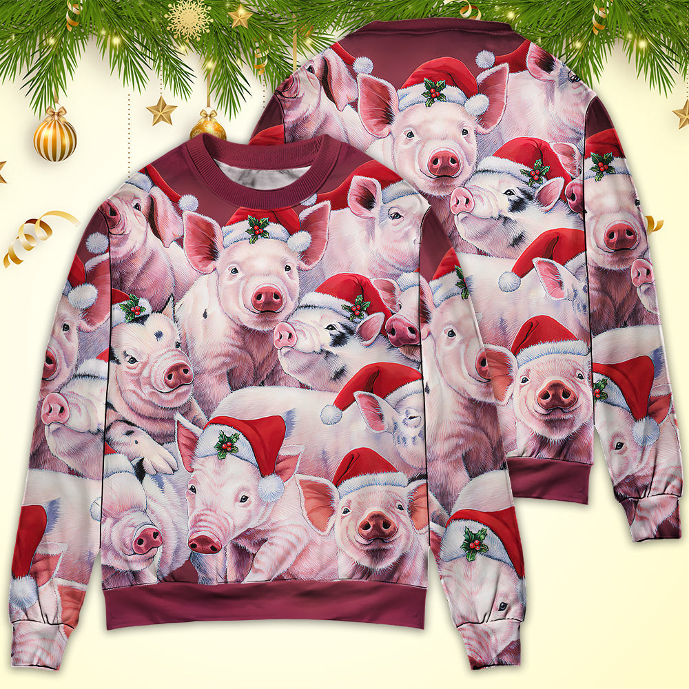 Christmas Piggies Funny Xmas Is Coming Sweater For Festive Parties Family Photos And Comfortable Seasonal Wear